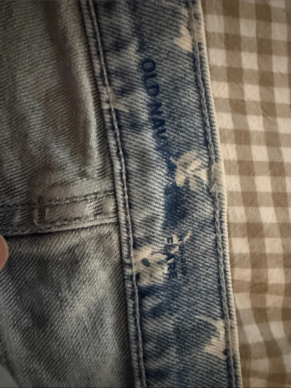 Girls Old Navy Light Blue Denim Jeans with White Floral Print